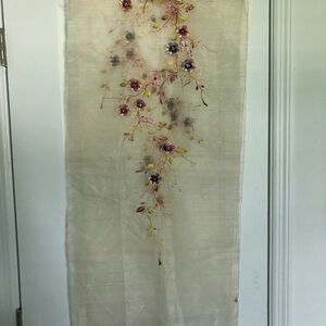 Rafaella Floral Hand Painted Sheer Scarf